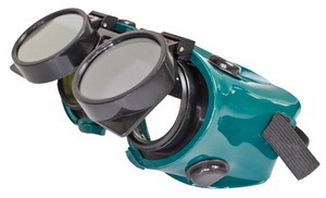 Ochranné svářečské brýle - odklápěcí kruhové zorníky, tmavost skla DIN5