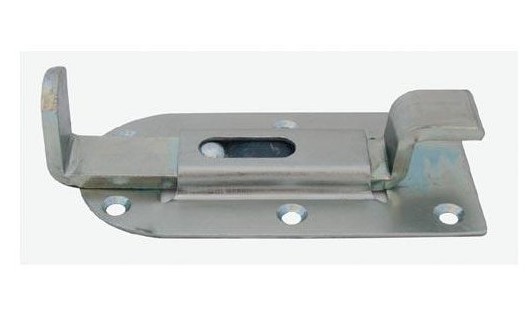 Zástrč dveřní lomená 140 mm (zinek) – Komas 12185