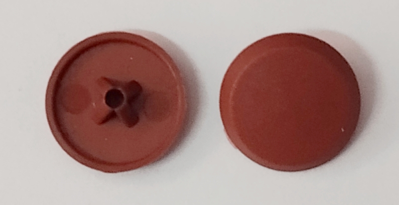 Krytka univerzálních vrutů PZ2 (pro průměr 3,5–5 mm) – cihlová