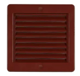Větrací mřížka 150×150 mm se síťkou, hnědá – HACO
