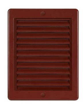Větrací mřížka 150×200 mm se síťkou, hnědá – HACO