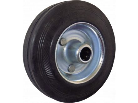 Kolo pojezdové 160 mm, kovový disk, jehlové ložisko, černá pryž