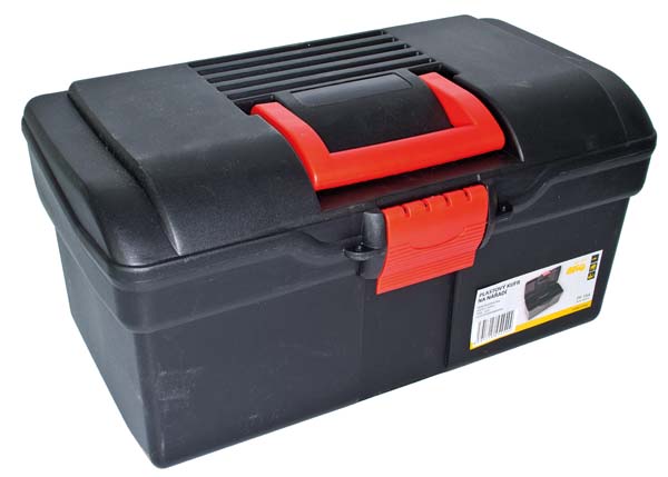 Plastový kufr na nářadí s 1 přihrádkou, 394 × 215 × 195 mm – MAGG